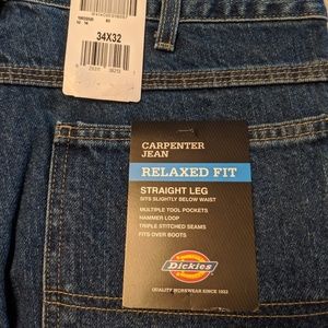 Men's relaxed fit carpenter jeans 34w x 32l